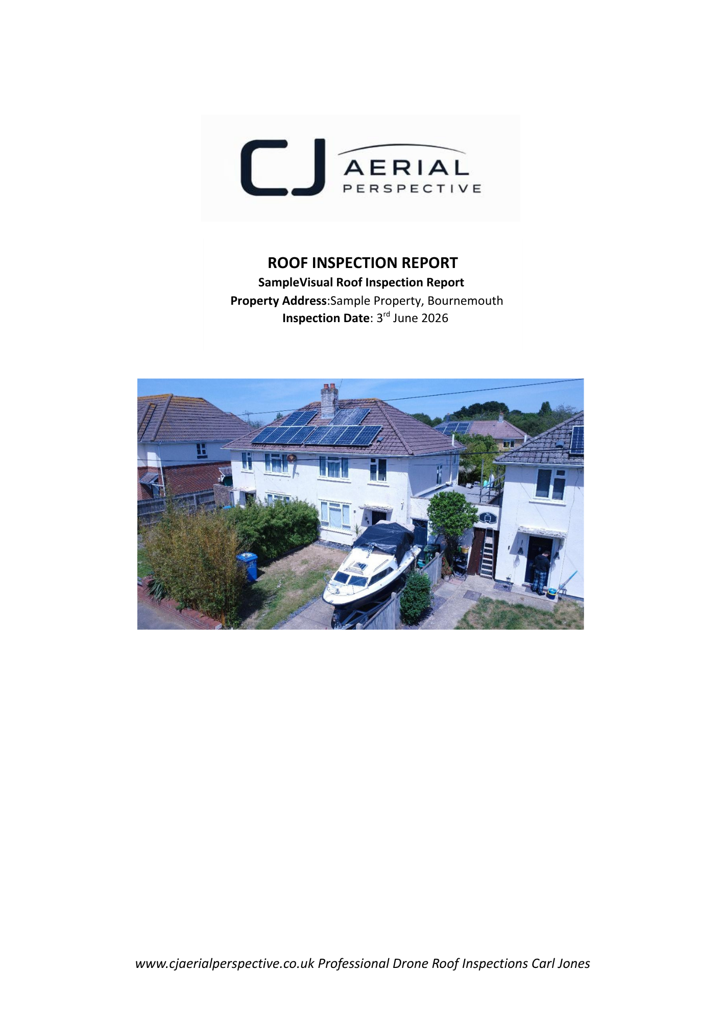 Roof inspection report cover